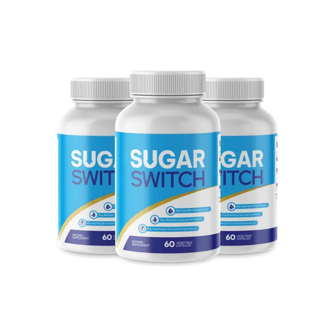 SugarSwitch Blood Sugar Support - 3 Bottles (60 Capsules Each)
